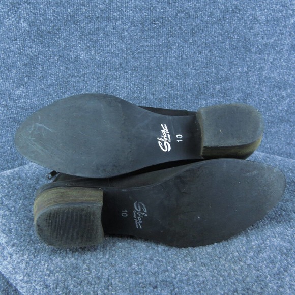 Sbicca  Women Ankle Boots Black Leather Zip Size 10 Medium - Picture 7 of 9